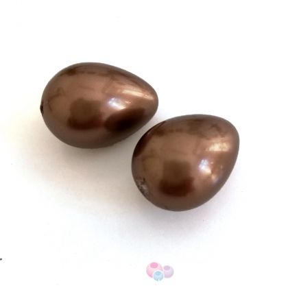 Капковидна седефена перла - меден прашец 19х14 мм (2бр)