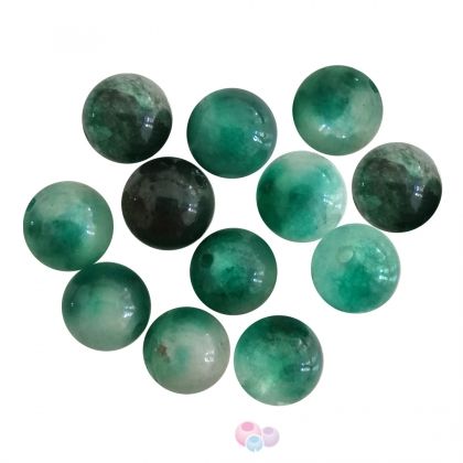 Полускъпоценни камъни - кръгло мънисто от зелен ахат 6мм (12бр)