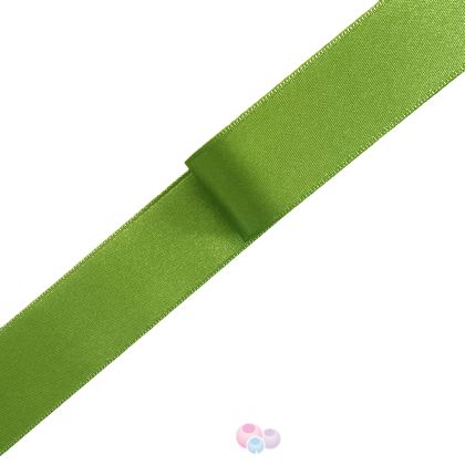 Сатена панделка, цвят зелен, 30mm (1м)