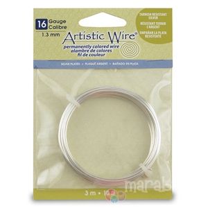 Посребърна гъвкава тел Artistic Wire 16G (3м)