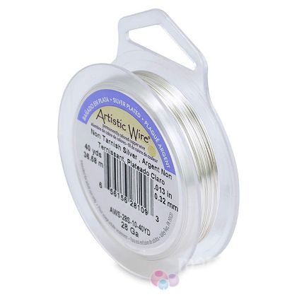 Посребрена гъвкава тел Artistic Wire 24G (1бр) 