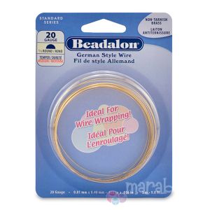 Бижутерийна тел с полукръгъл профил German Style 20G (1бр)