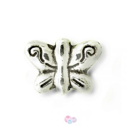 Декоративно метално мънисто пеперуда Бали 8x11 мм (4бр)