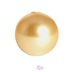 Сваровски златна перла 6мм (20бр)