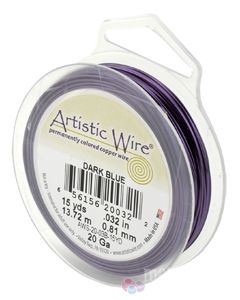 Тъмносиня гъвкава тел Artistic Wire 24G (1бр) 