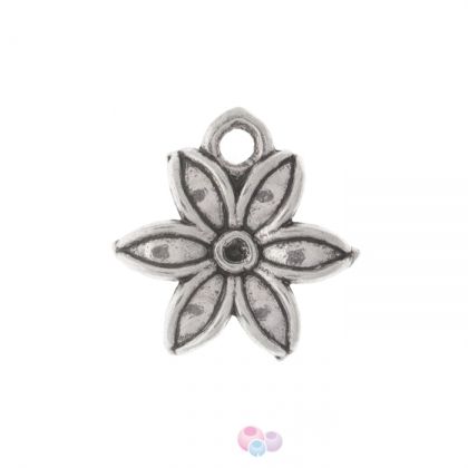 Декоративна метална висулка цвете Бали 13 мм (4бр)