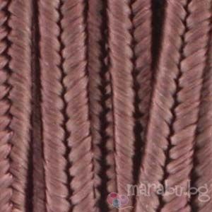 Текстилен шнур за Сутаж кафяв бобър 3мм (1м)