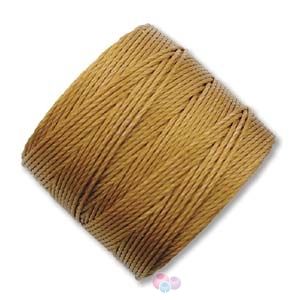 Текстилен шнур, който не се нищи за микромакраме, станче и кроше 0,7мм, златист (70м) 
