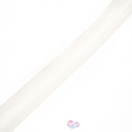 Обемен мрежест шнур - бял 16 мм (50см)