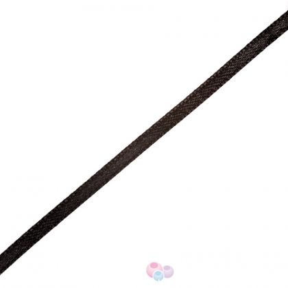 Сатена панделка - черна, 3mm (1м)