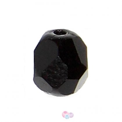 Чешки полиран кристал - фасетирано мънисто оникс 4мм (30бр)