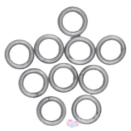 Силиконови пръстенчета за плетене - сребро, 12мм (10бр)