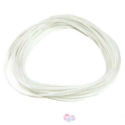 Професионален бял шнур за Шамбала, микромакраме и възли,Griffin, 1мм (1м)