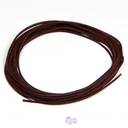 Професионален тъмно кафяв шнур за Шамбала, микромакраме и възли,Griffin, 1мм (1м)