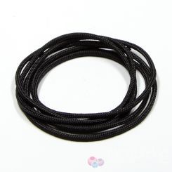Професионален черен шнур за Шамбала, микромакраме и възли,Griffin, 2мм (1м)
