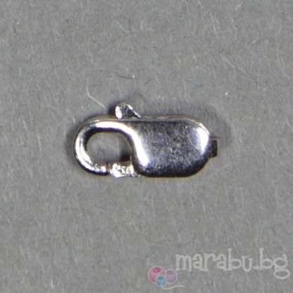 Сребърна закопчалка тип щипка  проба 925, 4х10мм (1бр)