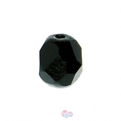 Чешки полиран кристал - фасетирано мънисто оникс мат 2мм (40бр)