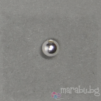 Сребърни мъниста 4 мм, проба 925  (4бр)