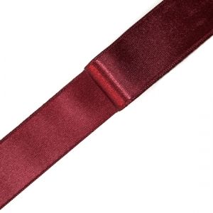 Сатена панделка, цвят бордо, 30mm (1м)