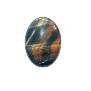 Полускъпоценни камъни - Кабошон от тигрово и соколово око 25х18мм (1бр)