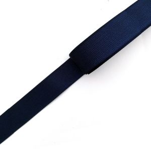 Текстилна панделка, рипс,  цвят тъмно син, 20mm (1м)