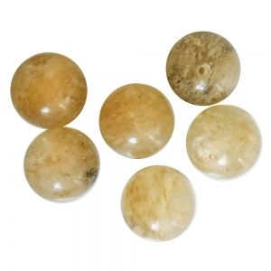 Полускъпоценни камъни - кръгло мънисто от динен кварц 12 мм (6бр)