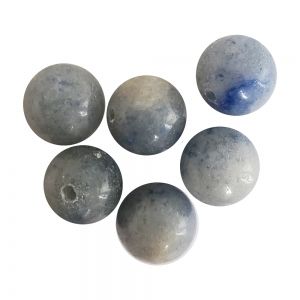 Полускъпоценни камъни - кръгло мънисто от син авентурин 12мм (6бр) 