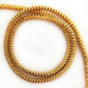 Златна метална нишка за бродерия 3 мм (40 см)