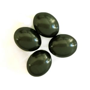 Овална седефена перла - тъмнозелена 10х13 мм (4бр)