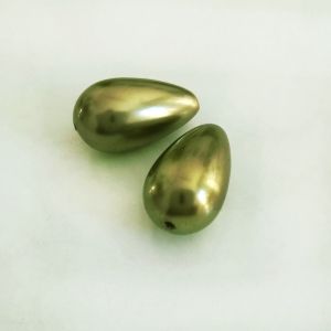 Капковидна седефена перла - месинг 18х10 мм (2бр)