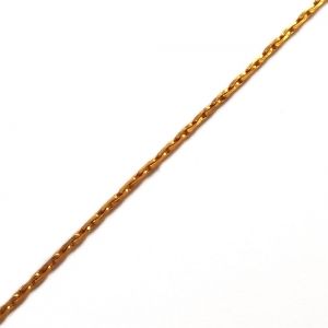 Месингова метална верижка, цвят злато, 0.5 мм (2м)