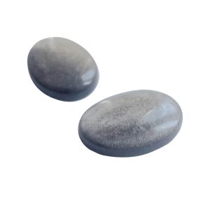 Полускъпоценни камъни - Кабошон от сребърен обсидиан 25х18мм (1бр) 
