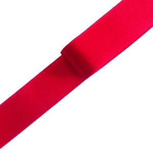 Сатена панделка, цвят червен, 30mm (1м)