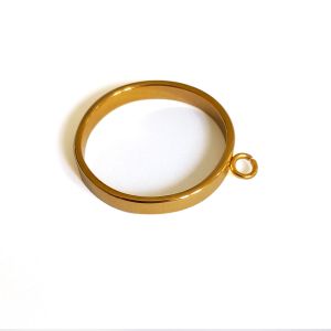 Основа за пръстен с една халкичка, цвят злато (1бр)
