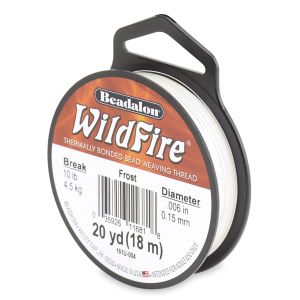 Бяла нишка за дребни мъниста WildFire 0,15мм (1бр)