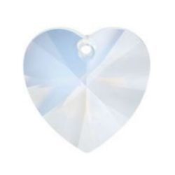 Сваровски висулка сърце бял опал 18мм (1бр)