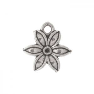 Декоративна метална висулка цвете Бали 13 мм (4бр)