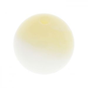Кръгло седефено мънисто - жълто 10 мм (8бр)