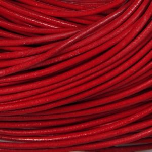 Червен кожен шнур 2мм (1м)
