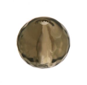 Полускъпоценни камъни - кръгло фасетирано мънисто от опушен кварц 6мм (12бр)