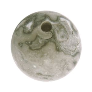 Полускъпоценни камъни - кръгло мънисто от ахат на черни ивици 12мм (6 бр)