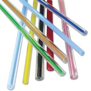 Комплект стъклени пръчки за изработка на мъниста Lampwork - опалина и филиграна асорти (1бр)