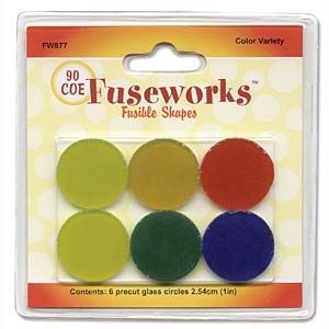 Комплект кръгли разноцветни стъкълца 254мм за Fusing (6бр)