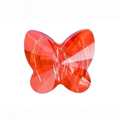 Сваровски мъниста - пеперуда червена магма 14мм (1бр) 