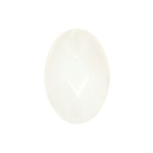 Чешко стъкло - фасетиран овал бял опал 12х16мм (2бр)