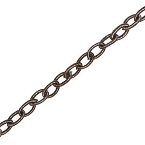 Текстилна верижка от коприна - черен диамант 12 мм (90см) 
