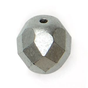 Чешки полиран кристал - фасетирано мънисто алуминий 8мм (12бр)