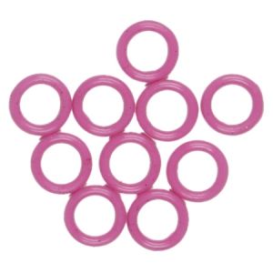 Силиконови пръстенчета за плетене - пурпур, 12мм (10бр)