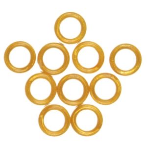 Силиконови пръстенчета за плетене - злато, 12мм (10бр)