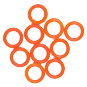 Силиконови пръстенчета за плетене - оранжев, 12мм (10бр)